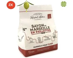 Flocons de savon de Marseille vertes à l'huile d'olive 2x 1,5 kg | Rampal Latour | Économique Écologique Respectueux de l'environnement Hypoallergénique | Sans conservateurs