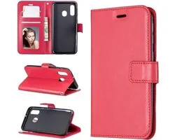 Samsung Galaxy A40 Cover Book Case Rouge