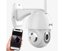 Caméra extérieure Gologi Superior - Caméra extérieure avec vision nocturne - Caméra de sécurité avec câble - Caméra de sécurité - 3MP - Avec WiFi et application - Blanc