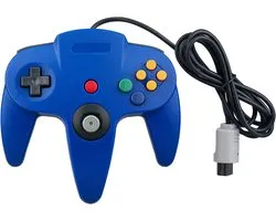 Bekabelde Controller Gamepad Joystick Joypad voor Nintendo 64 N64 Console Videogames Kleur Blauw