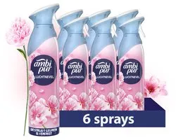 Désodorisant Ambi Pur Air Effects en spray avec une touche de fleur - 6 x 185 ml - Pack économique
