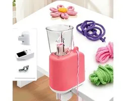 GAESHOW Knitting Mill, Electric Knitting Machine, Decorative Cord, Knitting Teel, Automatic Knitting Machine, DIY Crochet Machine for Adults Kids Beginners (Pink)
