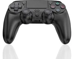 Ntech PS4 Controller Geschikt voor PS4 en PS3 - ps4 game controller Draadloos P47 - Zwart - Audio Jack Input - Touch Sensor - Dual Trilmotoren Draadloze Controller
