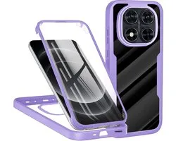 Hoesje geschikt voor Xiaomi Redmi Note 14 Pro 5G/14 Pro Plus / Xiaomi Poco X7 - Techsuit ColorVerse 360 Case met Screenprotector - Paars