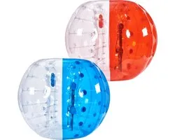 VEVOR Balles Gonflables Pare-Chocs, pour Adultes Duplex Rouge + Duplex Blauw 2 pièces Diamètre 1,5 m Structure PVC 0,8 mm, avec Double Couche sans électricité