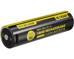 Nitecore NL1836R Oplaadbare 18650 Li-Ion batterij 3600mAh met USB-C Poort