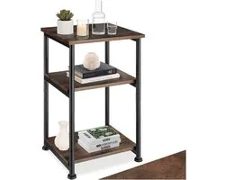 tectake - Table d'appoint Memphis 34x30x59cm - marron foncé - 404668