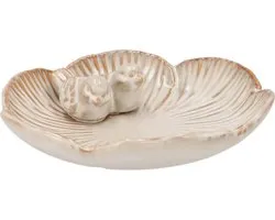 Daan Kromhout - Vogelbad - Schaal - Vogelvoederplek - Wit - Robuust - Keramiek - 26x7 cm