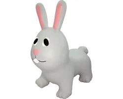 JUMPY Haas - skippy Grijs - Hopper 100 kg belastbaar - Speelgoed Skippybal - Skippy Dieren - Skippybal Haas - Kinderspeelgoed - Speelgoed 12 maanden - Inclusief Pomp - Tot 100 kg Gewicht - Skippy bal - Cadeau kind - voedselveilige materialen