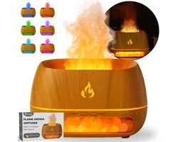 Boncy® Himalaya Fire - Lampe Zoutsteen Aroma Diffuser - Humidificateur avec options d'éclairage - Diffuseurs d'arôme Diffuseur de parfum Vaporisateur - Aromathérapie Diffuseurs d'arôme - Convient pour huiles essentielles - Vaporisateur Atomiseur