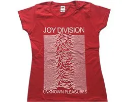 Joy Division - Unknown Pleasures Dames T-shirt - XS - Rood