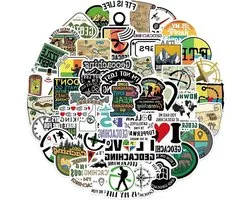 Geocaching Stickers - Geocacher Decals - Decoreren van Spullen - Waterdicht Vinyl Materiaal - 50 stuks - Geocaching