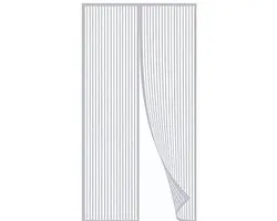 Mosquito Net, Window Door Curtain, Magnetic Closure | Magnetic Fly Screen for Balcony Door Patio Insect Protection Ultra Thin Mesh No Drilling with Adhesive Tape, Blanc, 195*85cm