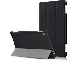 Tablethoes geschikt voor Huawei MediaPad M5 Lite 10 Hoesje - Tri-Fold Book Case met Wake/Sleep - Zwart
