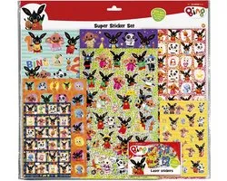 Bing XL Stickers set - 7 stickervellen - Met metallic en 3D-stickers - 38 x 36 cm - Peuter en kleuter speelgoed - Knutselen - Voor meisjes en jongens - Vanaf 3 jaar - Speelgoed kinderen - Totum