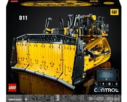 LEGO 42131 Technic Bulldozer D11 Cat interactieve afstandsbediening bouwvoertuig voor volwassenen met app