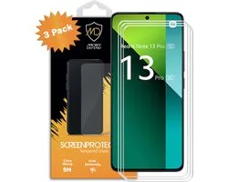 3-Pack MobyDefend Screenprotectors - Geschikt voor Xiaomi Redmi Note 13 Pro 5G - Case-Friendly Screensavers - Gehard Glas