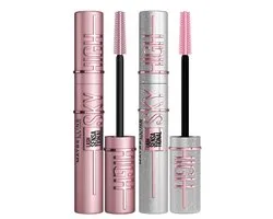 Maybelline New York - Lash Sensational Sky High - Very Black + Glitter Space Diamond - Mascara Longeur - 2x 7,2ml