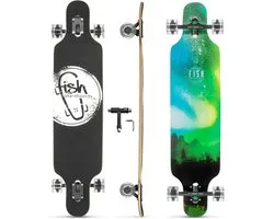 Longboard Skateboard - Cruiser Board - Stad Cruisen - 41 Inch Deck - 70mm Wielen - Aurora Groen
