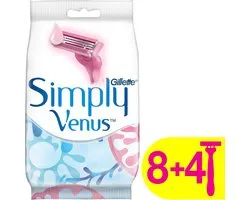 Gillette Venus Simply 3-8+4 stuks-Wegwerpmesjes