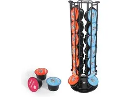 Porte-capsules pour capsules Tchibo Cafissimo-K Fee-Caffitaly - rangement et distributeur pour capsules de café - base antidérapante - rotatif - noir