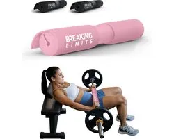 Coussin de protection Barbell Breaking Limits – Pour squats et Hip thrusts – Protection cervicale pour barre d'haltères – Coussin pour squats – Rose