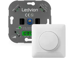 Ledvion - LED Dimmer 3-250W Incl Witte Afdekplaat - Universeel