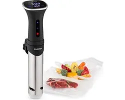 Klarstein sous-vide-apparaat, efficiënte sous-vide-stick, sous-vide-apparaat, sous-vide-stick, 1200 W, 20-95 °C, timer, bediening via app, touchscreen, 3D-circulatie, 10-15 liter, roestvrij staal, zwart