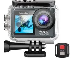 NovaWare Action Camera 5K - Vlog Camera - Onderwater Camera - Waterdicht tot 30M - Actie Camera - 24MP - Ultra 4K met 60 FPS - Beeldstabilisatie EIS - IMX sensor