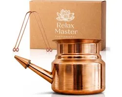 Relax Master® Neusdouche / Neti Pot inclusief 1 tongschraper - Neusreiniger - Luxe geschenkdoos - Ayurveda
