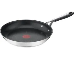 Jamie Oliver by Tefal Kitchen Essentials Koekenpan - Ø 28 cm - Inductie - RVS - Siliconen Handgreep - PFOA-vrij