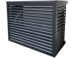 Alixo - Airco Omkasting Buitenunit - Warmtepomp Omkasting - Medium 109x67x84,5cm - Gelakt Aluminium - Geluidsdempende werking
