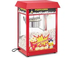 Popcornmachine - Retro design - 195 / 235 °C - rood - Royal Catering