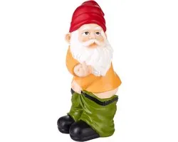 Brutale Tuinkabouter Middelvinger - Grappig Weerbestendig Figuur voor Tuin en Buiten - 24cm
