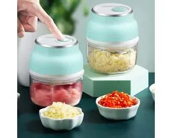 Electric Garlic Chopper MDS2 Mini Portable - USB Rechargeable Food Processor - Vegetables Meat Blender - Nuts Chili Onion Minced Herbs - 230ml