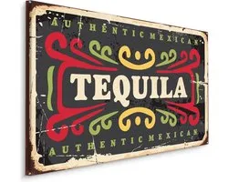 Peinture - Tequila, Boisson Mexicaine , Impression Premium sur Toile