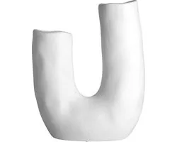 Gusta - Vaas in U-vorm 'Uvana' (Wit)