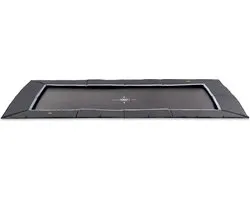 EXIT Dynamic Sporttrampoline 275x458cm - Groundlevel - groundlevel Trampoline - Rechthoekig - Voor Kinderen - Zwart