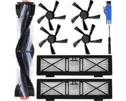 Parts for Neato Botvac D Series D3 D4 D5 D6 D7 D8 D9 D10 D75 D80 D85 Robot Vacuum Cleaner Accessory with 1 Main Brush, 4 Side Brushes, 2 Filters, 1 Cleaning Brush, 1 screwdriver