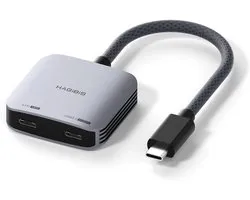 AR Glasses Adapter 4K@60Hz USB C naar Bril en Oplader, 100W PD Power en Play Converter voor XREAL, Viture, Rokid, Steam Deck en Switch 1 2