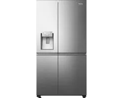 Hisense RS818N4TIC, Pose libre, Américain, Acier inoxydable, LED, Tactile, LED