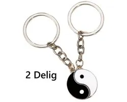 Yin Yang Sleutelhanger I Ying Yang I Vriendschapssleutelhanger I Lovers Keychain I Tweelingzielen I Feng Shui I Delig