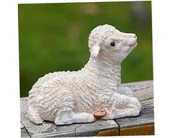 Mini Schapen Beeldjes - Tuin Ornamenten - Micro Landschap Decoratie - Natuurlijk Hars Materiaal - 30 Gram Gewicht - Stijl 1