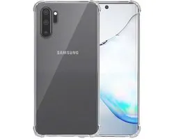 Smartphonica Telefoonhoesje Geschikt voor Samsung Galaxy Note 10 Transparant Schokbestendig - Shockproof TPU SIliconen Backcover Case met Stootrand Doorzichtig geschikt voor Samsung Galaxy Note 10