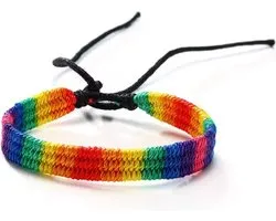 Bracelet Pride - Arc-en-ciel - LGBTQ - Ajustable - Taille Unique
