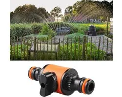 Tuinslang snelkoppeling - Snelkoppeling - Kraan - Irrigatiefittingen - Met schakelventiel - Snelkoppeling - Waterregeling - Tuinslang (2 stuks)