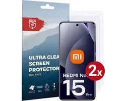 Protecteur d'écran Rosso Adapté au Xiaomi Redmi Note 15 Pro 4G | Pack Duo Ultra Clair | Feuille de TPU | Film protecteur compatible avec les coques | 2 pièces