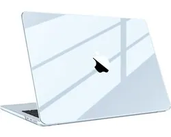 Fintie Compatible with MacBook Air 13.6 inch 2026 M5 / 2025 M4 / 2024 M3 / 2022 M2 Case - Hard Shell Thin Plastic Lightweight Protective Case Crystal Sky Blue (Ultra Thin)
