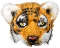 Boland - Pluchen masker Tijger - Volwassenen - Tijger - Dieren - Jungle