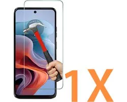 Glasplaatje Geschikt voor: Motorola Moto G34 / G34 5G - 1x Screenprotector - screen protector - glas - bescherm - beschermglas
